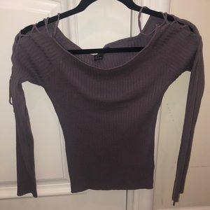 Purple long sleeve top